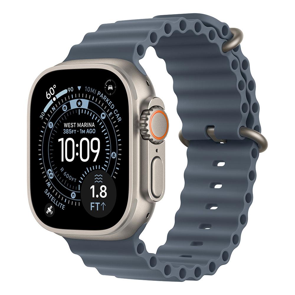 Apple Watch Ultra 3 Cellular 49mm Natural Titanium Case with Anchor Blue Ocean Band (Demo) | JAR Computers Apple Watch Ultra 3 Cellular 49mm Natural Titanium Case with Anchor Blue Ocean Band (Demo)