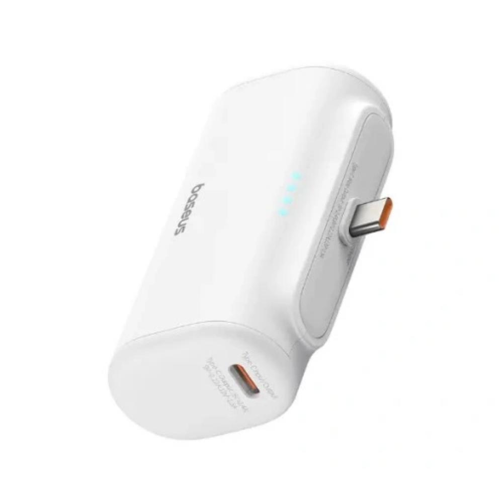 Baseus Powerbank Compact 5000mAh, 20W, USB-C biały (P10068306213-00) (BASP10068306213-00)