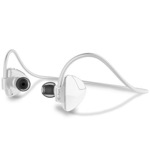 Безжични Bluetooth слушалки с микрофон за мобилни устройства - iPaint White Sport Bluetooth Headphones | JAR Computers Безжични Bluetooth слушалки с микрофон за мобилни устройства - iPaint White Sport Bluetooth Headphones