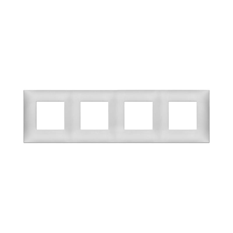 Декоративна рамка 2+2+2+2M Сребро мат - VIMAR Neve Up 09668.21 | JAR Computers Декоративна рамка 2+2+2+2M Сребро мат - VIMAR Neve Up 09668.21