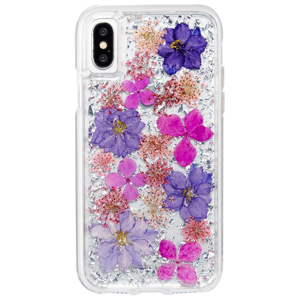 Дизайнерски кейс с истински цветя и с висока защита за iPhone XS, iPhone X - CaseMate Karat Petals Case (лилав) | JAR Computers Дизайнерски кейс с истински цветя и с висока защита за iPhone XS, iPhone X - CaseMate Karat Petals Case (лилав)