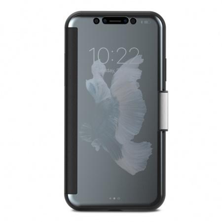 Калъф през който виждате информация от дисплея за iPhone XS, iPhone X (тъмносив) - Moshi StealthCover | JAR Computers Калъф през който виждате информация от дисплея за iPhone XS, iPhone X (тъмносив) - Moshi StealthCover