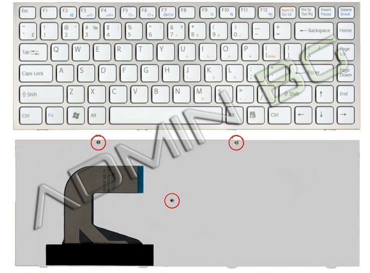 Клавиатура за лаптоп Sony Vaio VPC-S Series Бяла със Сребриста Рамка с Кирилица / Silver Frame White | JAR Computers Клавиатура за лаптоп Sony Vaio VPC-S Series Бяла със Сребриста Рамка с Кирилица / Silver Frame White