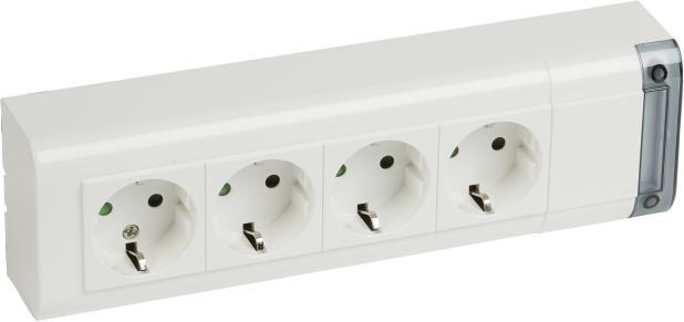Контакт 4х шуко 16A открит монтаж Legrand | JAR Computers Контакт 4х шуко 16A открит монтаж Legrand
