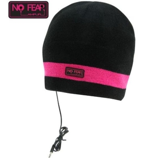 Шапка с вградени слушалки с 3.5 мм аудио жак - No Fear Headphone Beanie 14 (черен-розов) | JAR Computers Шапка с вградени слушалки с 3.5 мм аудио жак - No Fear Headphone Beanie 14 (черен-розов)