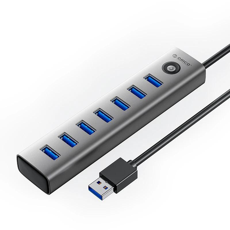 Orico хъб USB3.0 HUB 7 port Black - CL7U-U3-10-GY-BP | JAR Computers Orico хъб USB3.0 HUB 7 port Black - CL7U-U3-10-GY-BP