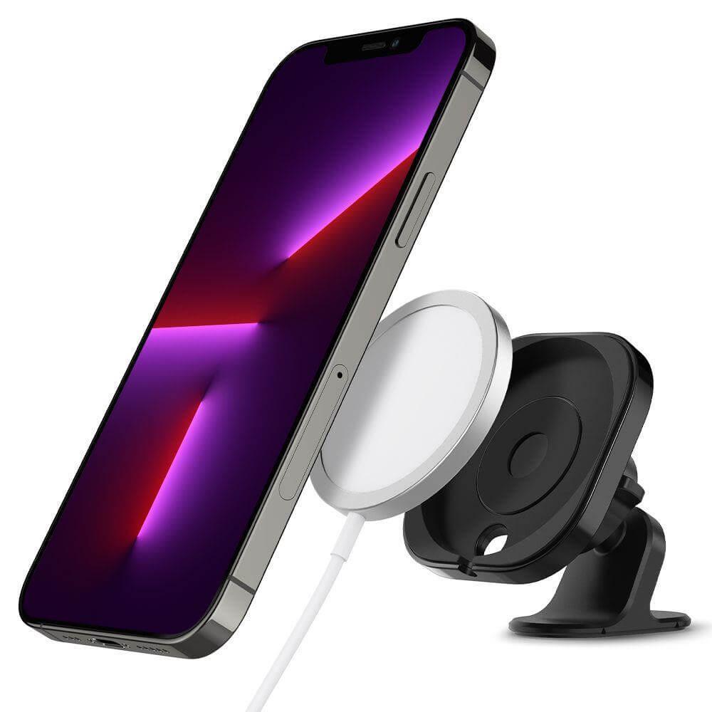 Поставка за таблото на автомобил за iPhone, съвместима с Magsafe захранване - Spigen MagFit Dashnboard Adhesive Car Moun for MagSafe (черен) | JAR Computers Поставка за таблото на автомобил за iPhone, съвместима с Magsafe захранване - Spigen MagFit Dashnboard Adhesive Car Moun for MagSafe (черен)