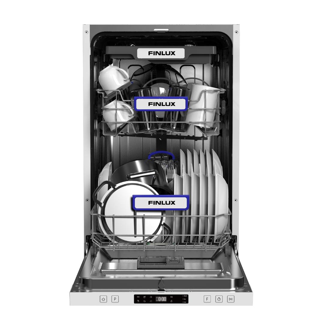 Съдомиялна машина за вграждане Finlux DFX4502EBI , 11 комплекта, D