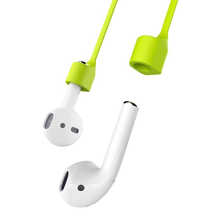 Тънко силиконово въженце за безжични слушалки Apple AirPods - Baseus AirPods Strap (зелен) | JAR Computers Тънко силиконово въженце за безжични слушалки Apple AirPods - Baseus AirPods Strap (зелен)
