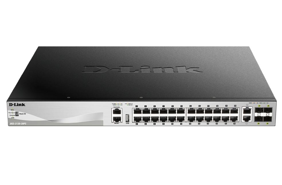 D-Link 24x10/100/1000Base-T PoE ports (370W budget) Layer 3 Stackable Managed Gigabit Switch with 2x10GBASE-T ports and 4xSFP+ ports  | JAR Computers D-Link 24x10/100/1000Base-T PoE ports (370W budget) Layer 3 Stackable Managed Gigabit Switch with 2x10GBASE-T ports and 4xSFP+ ports