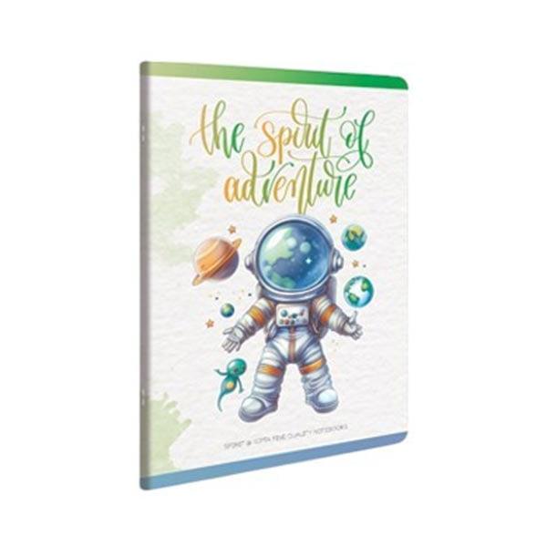 Gipta Тетрадка Spirit, A4, бяла хартия, широки редове, картонена корица, 60 листа