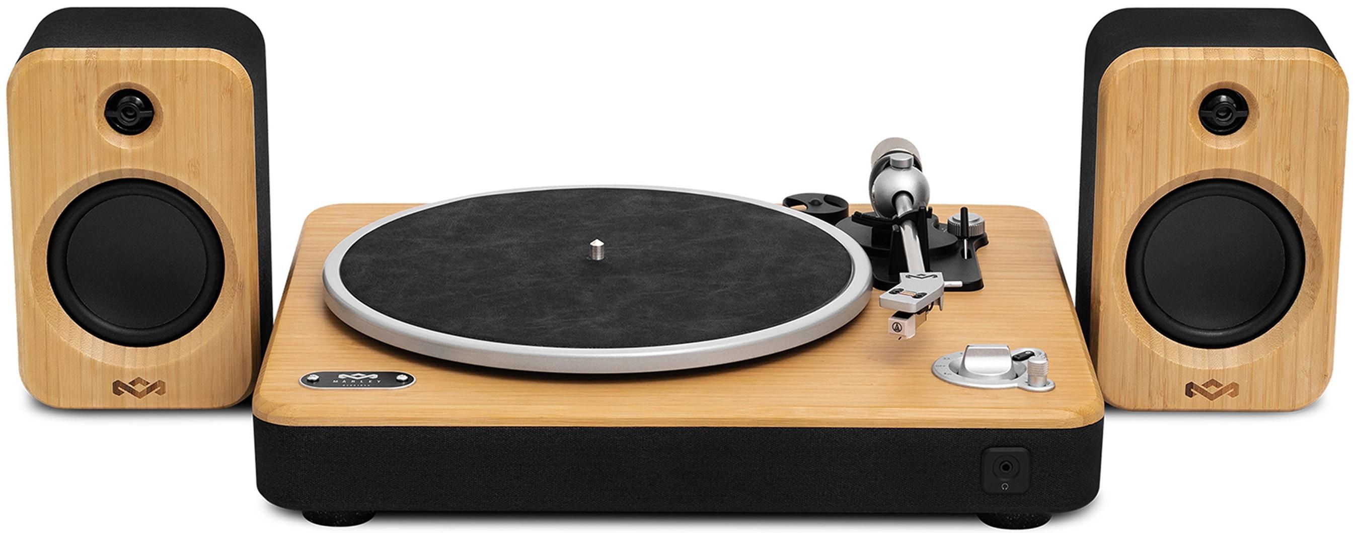 Грамофон House of Marley - Stir It Up Wireless 2 +  Speakers, кафяв