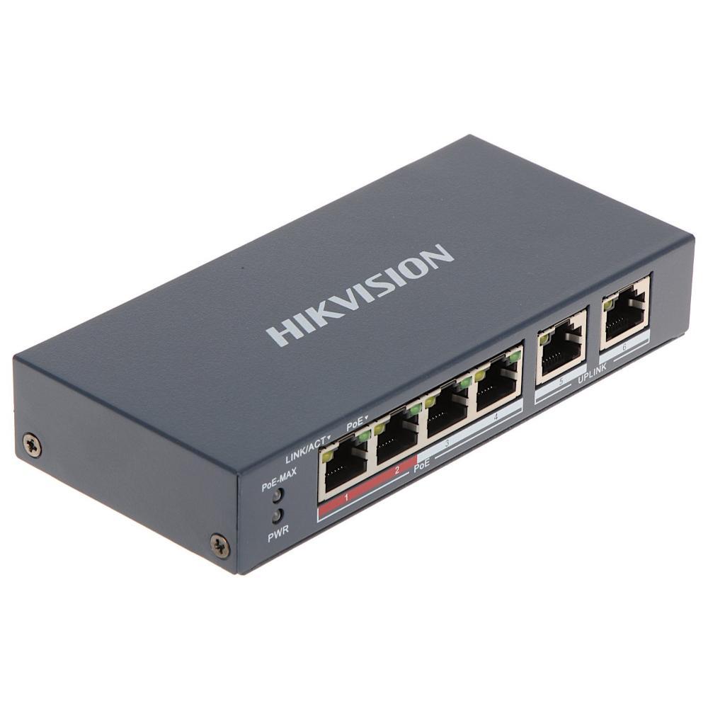 Hikvision 6 Port Unmanaged PoE Switch L2 Series (DS-3E0106P-E/M) (HKVDS-3E0106P-E-M) | JAR Computers Hikvision 6 Port Unmanaged PoE Switch L2 Series (DS-3E0106P-E/M) (HKVDS-3E0106P-E-M)