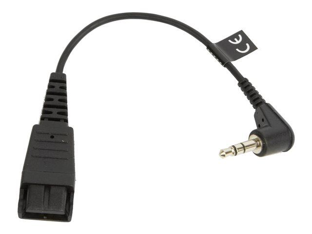 JABRA QD Cord to 2x 3.5mm pin plug 15cm straight for Agfeo T15 ST15 Auerswald Comfort 300 | JAR Computers JABRA QD Cord to 2x 3.5mm pin plug 15cm straight for Agfeo T15 ST15 Auerswald Comfort 300
