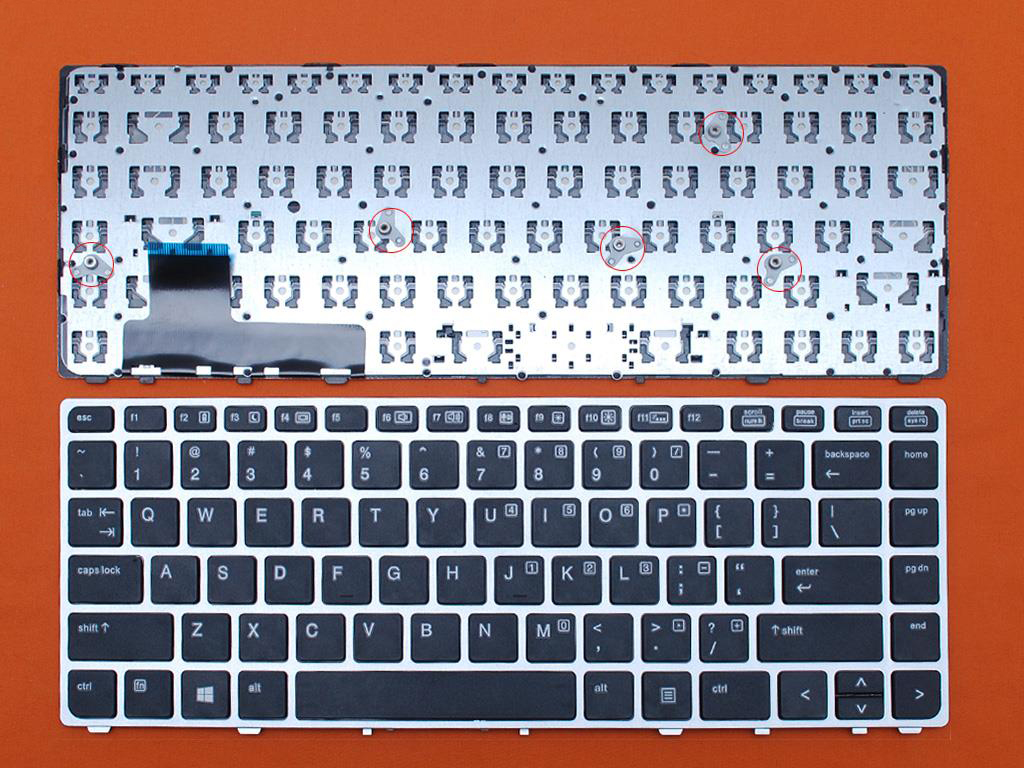 Клавиатура за HP EliteBook Folio 9470m Черна Със Сребриста Рамка Silver Frame Black US/UK | JAR Computers Клавиатура за HP EliteBook Folio 9470m Черна Със Сребриста Рамка Silver Frame Black US/UK