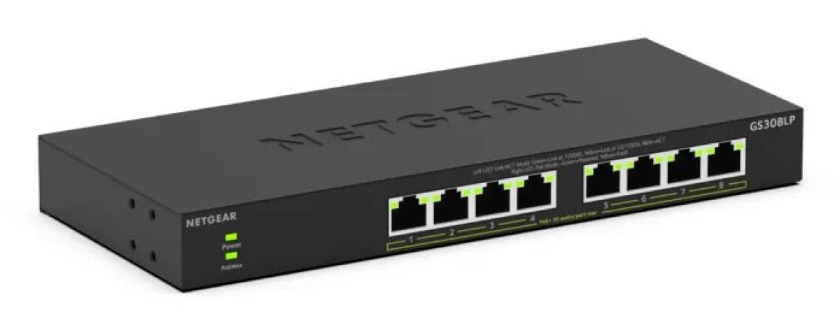 NETGEAR GS308LP Unmanaged Gigabit Ethernet (10/100/1000) Power over Ethernet (PoE) Desktop Black | JAR Computers NETGEAR GS308LP Unmanaged Gigabit Ethernet (10/100/1000) Power over Ethernet (PoE) Desktop Black
