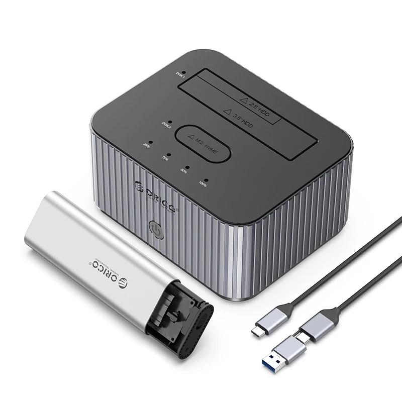 Orico докинг станция Storage - HDD/M.2 Dock - 2 BAY Offline Clone 2.5/3.5/M.2 NVMe USB-C/USB-A - IT28E-C-EU-GY | JAR Computers Orico докинг станция Storage - HDD/M.2 Dock - 2 BAY Offline Clone 2.5/3.5/M.2 NVMe USB-C/USB-A - IT28E-C-EU-GY