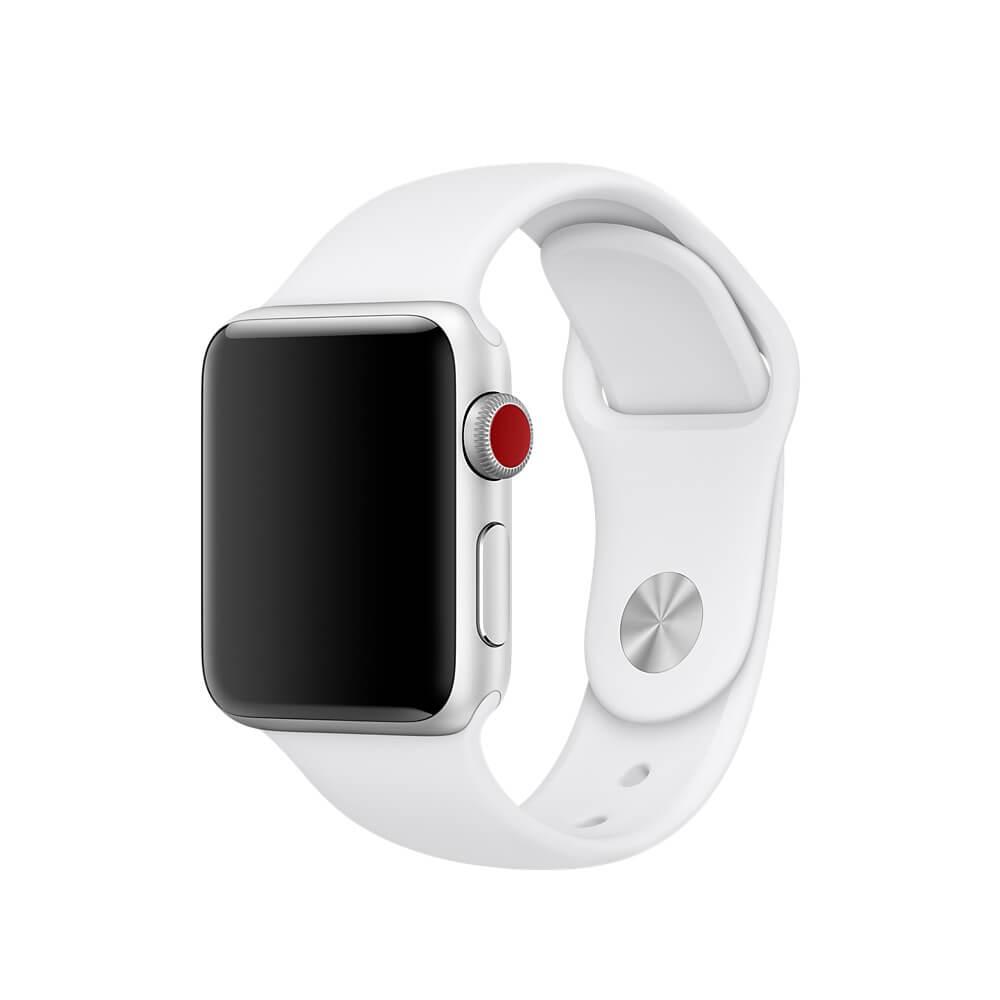 Оригинална силиконова каишка за Apple Watch 38мм, 40мм, 41мм, 42мм (2024) - Apple Sport Band S/M & M/L (retail) (бял) | JAR Computers Оригинална силиконова каишка за Apple Watch 38мм, 40мм, 41мм, 42мм (2024) - Apple Sport Band S/M & M/L (retail) (бял)