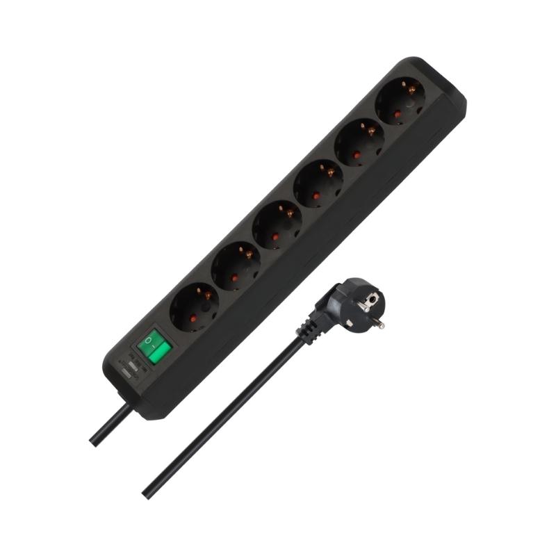 Разклонител 6x 2P+E Eco-line с ключ и кабел 1.5m Черен - Brennenstuhl Eco-line 1159500025 | JAR Computers Разклонител 6x 2P+E Eco-line с ключ и кабел 1.5m Черен - Brennenstuhl Eco-line 1159500025