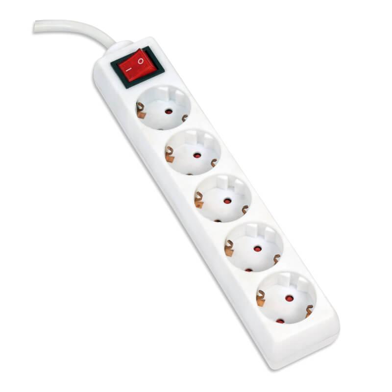 Разклонител за зареждане на техника и мобилни устройства (10A) - Fiesta Power Supplier Extension Cord 5 German 1.5 m (бял) | JAR Computers Разклонител за зареждане на техника и мобилни устройства (10A) - Fiesta Power Supplier Extension Cord 5 German 1.5 m (бял)