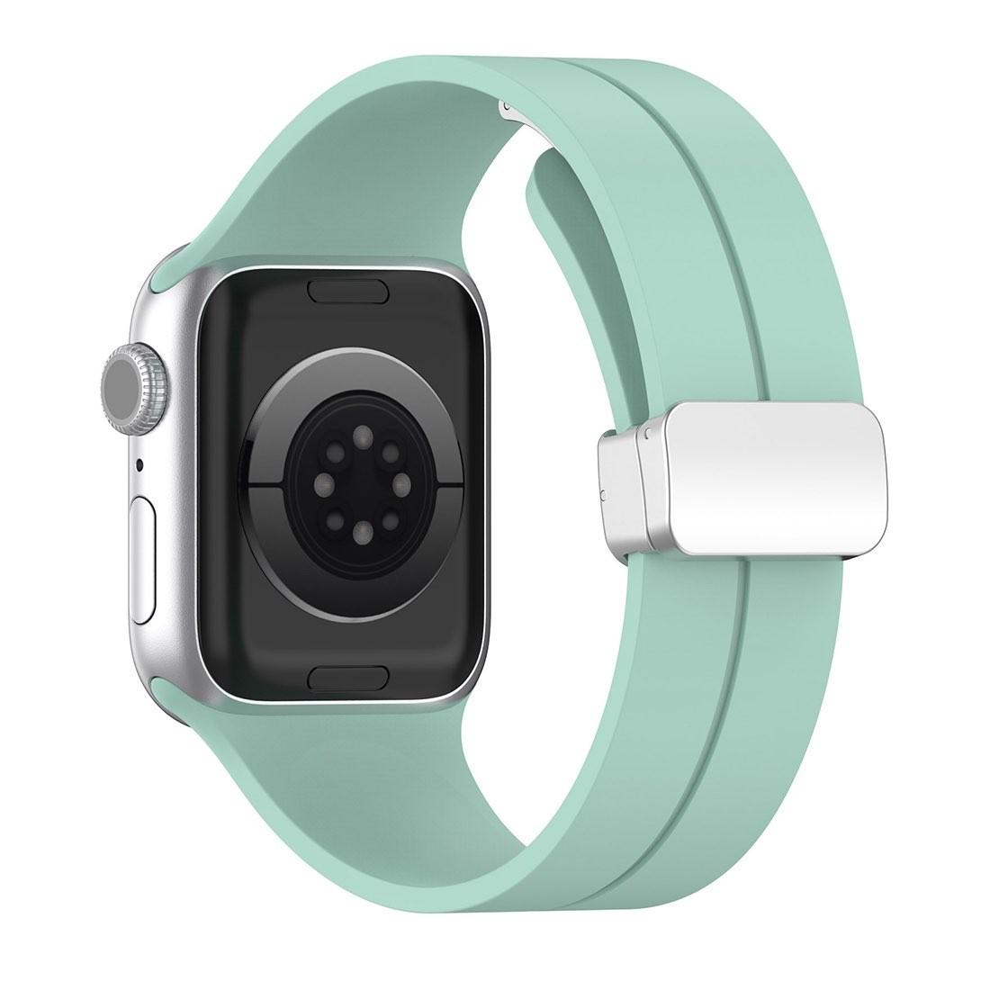 Силиконова каишка за Apple Watch 42мм, 44мм, 45мм, 46мм, Ultra, Ultra 2 49мм - Techsuit Watchband W011 (светлозелен) | JAR Computers Силиконова каишка за Apple Watch 42мм, 44мм, 45мм, 46мм, Ultra, Ultra 2 49мм - Techsuit Watchband W011 (светлозелен)