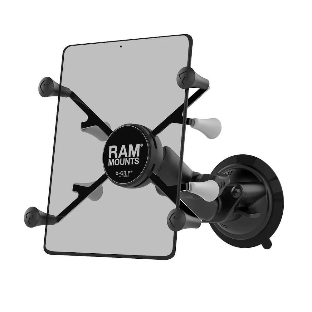 Алумниева поставка за стъклото за кола за таблети от 7 до 8 инча - RAM Mounts X-Grip Twist-Lock Universal Tablet Car Mount | JAR Computers Алумниева поставка за стъклото за кола за таблети от 7 до 8 инча - RAM Mounts X-Grip Twist-Lock Universal Tablet Car Mount