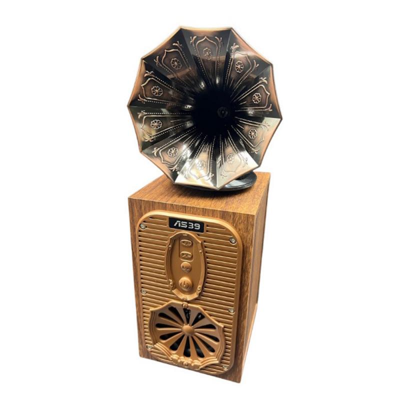 Bluetooth радио колонка Ashu AS39, 1x8W, 1200mAh, Кафяв