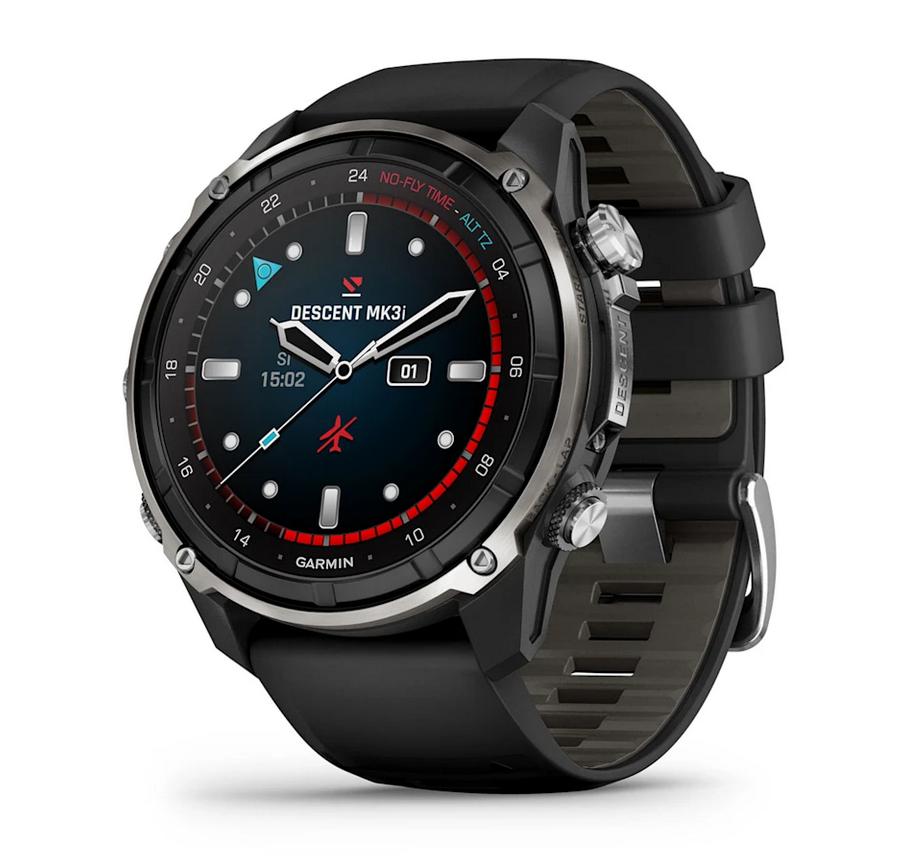 Descent™ Mk3i - 51мм - Descent™ Mk3i – 51 мм|Silver и black PVD титан с black/pebble grey силиконова каишка