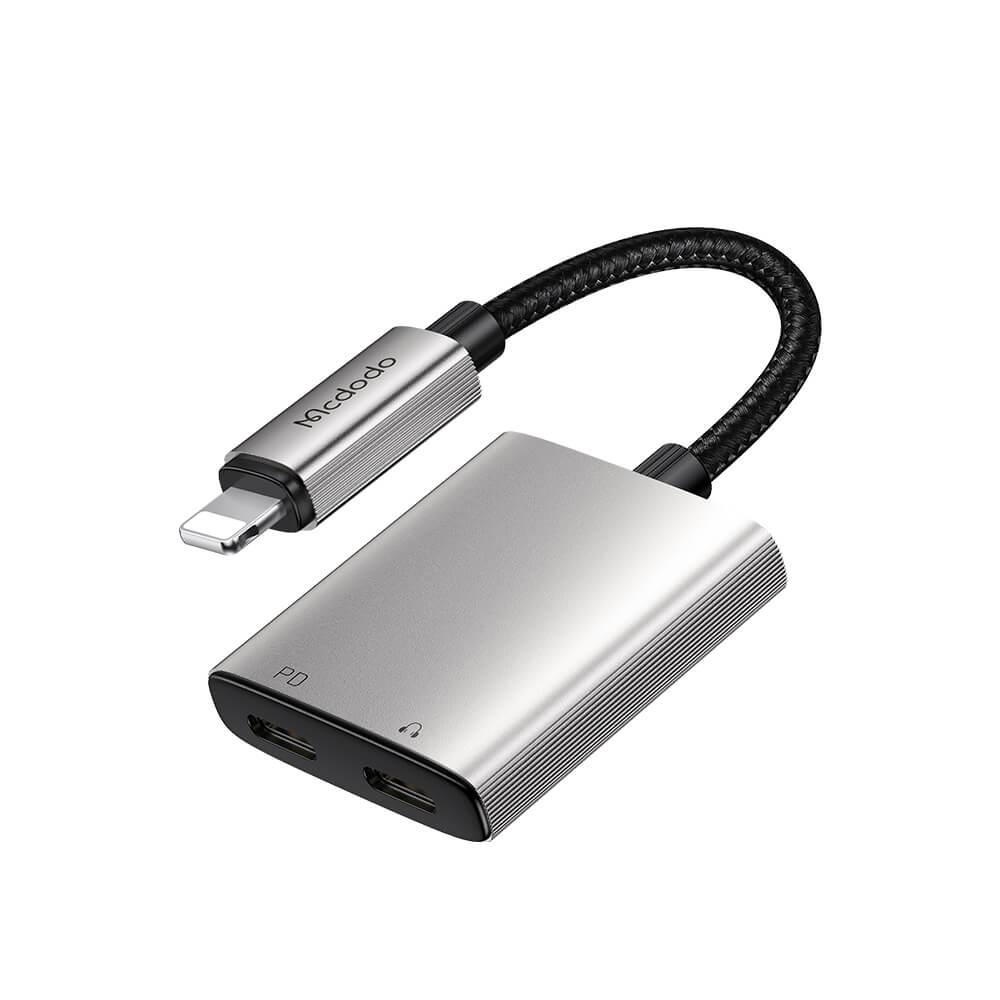 Двоен Lightning адаптер за устройства с Lightning порт - Mcdodo Wales Series Lightning to Double Lightning Adapter DAC (тъмносив) | JAR Computers Двоен Lightning адаптер за устройства с Lightning порт - Mcdodo Wales Series Lightning to Double Lightning Adapter DAC (тъмносив)
