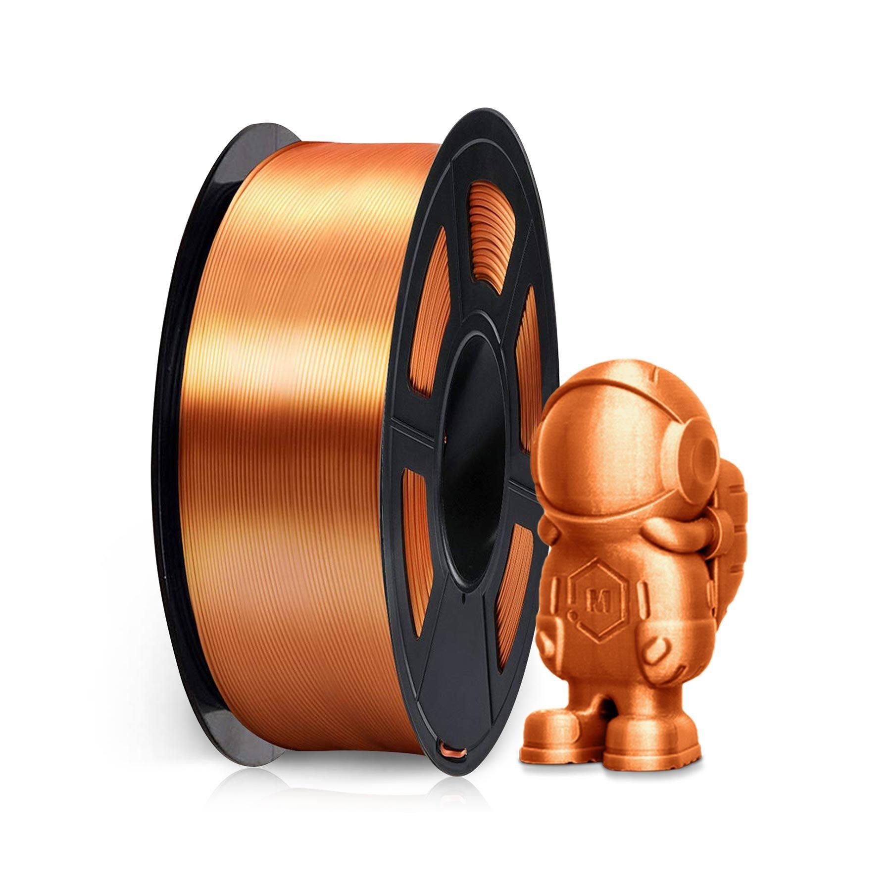 Филамент за 3D принтер Silk, PLA+, 1.75 mm, 1 kg, бронз | JAR Computers Филамент за 3D принтер Silk, PLA+, 1.75 mm, 1 kg, бронз