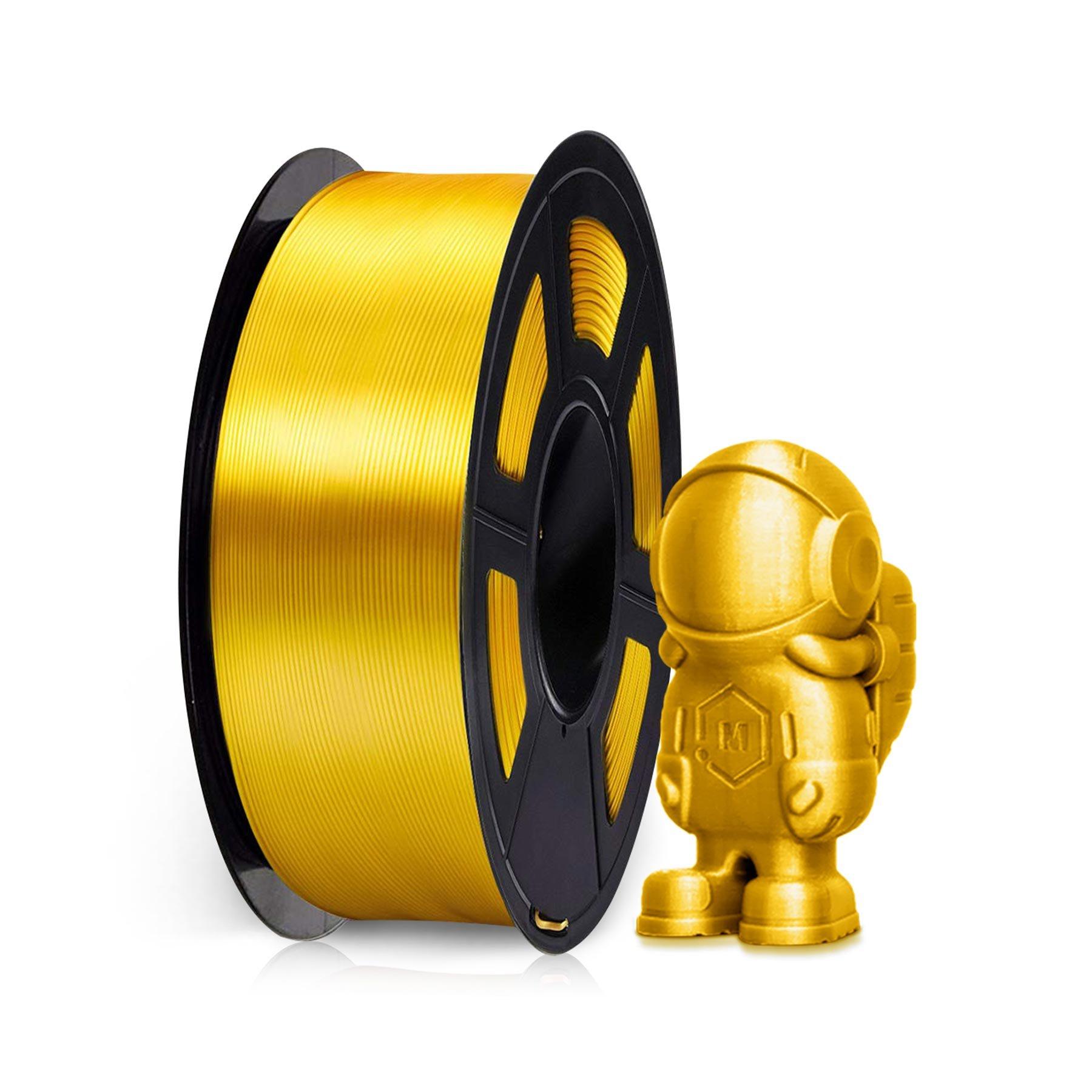 Филамент за 3D принтер Silk, PLA+, 1.75 mm, 1 kg, златист | JAR Computers Филамент за 3D принтер Silk, PLA+, 1.75 mm, 1 kg, златист