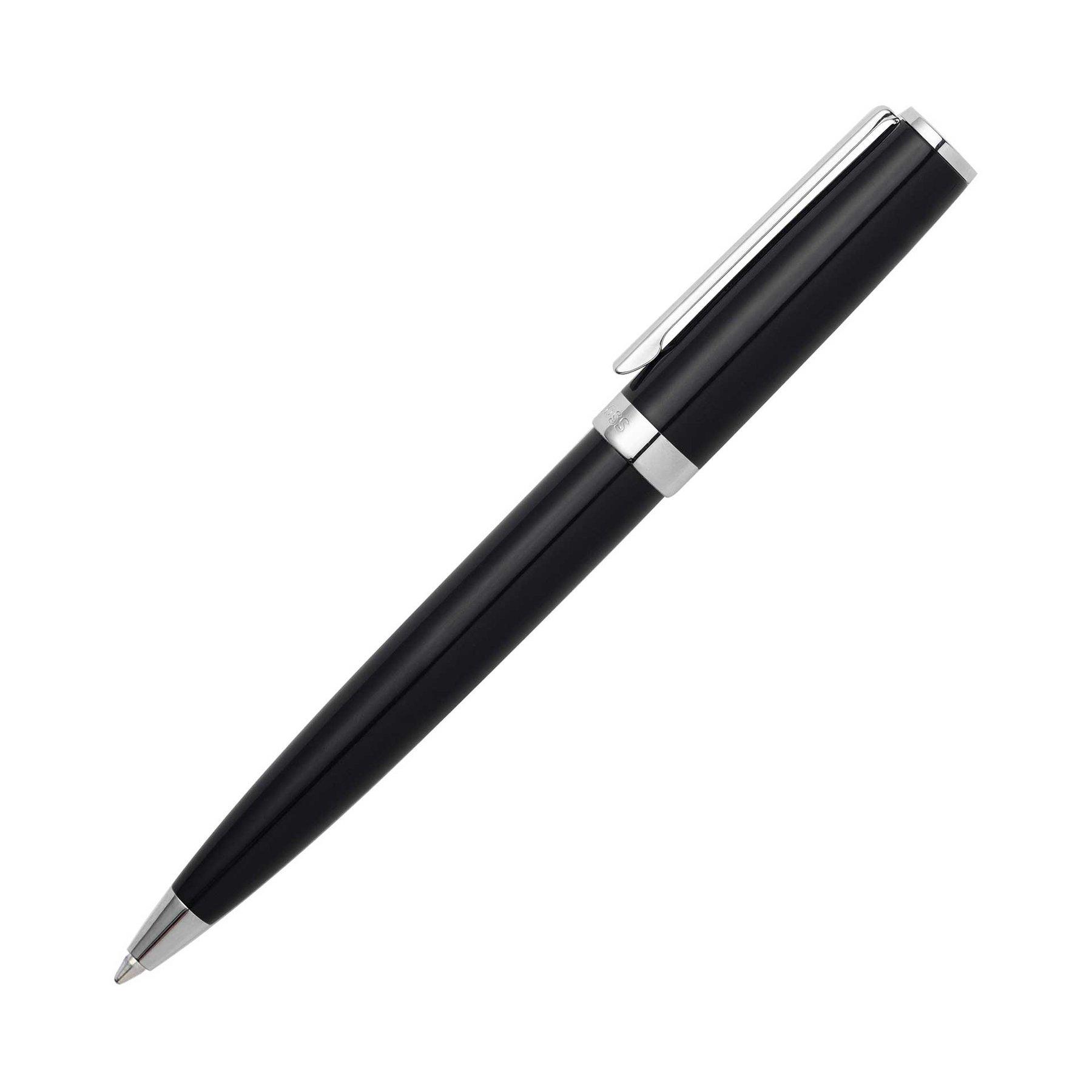 Hugo Boss Химикалка Gear Icon, в кутия, черна