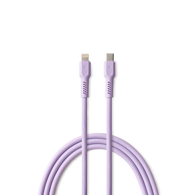 Кабел USB-C - Lightning 1,8m 2,4A COLORUM  цвят лавандула