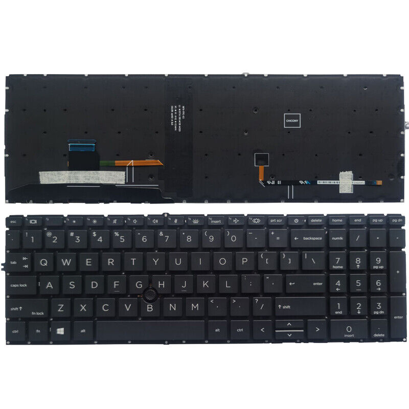 Клавиатура за лаптоп HP ZBook Firefly 15 G8 15 G7 - Черна Без Рамка (Малък Ентър), С Подсветка | JAR Computers Клавиатура за лаптоп HP ZBook Firefly 15 G8 15 G7 - Черна Без Рамка (Малък Ентър), С Подсветка