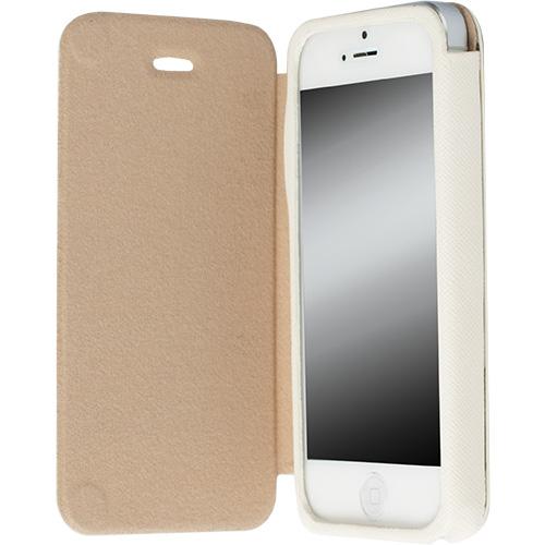 Кожен калъф, тип портфейл за iPhone 5, iPhone 5S, iPhone SE и iPhone 5C - Krusell Malmo Flip cover (бял) | JAR Computers Кожен калъф, тип портфейл за iPhone 5, iPhone 5S, iPhone SE и iPhone 5C - Krusell Malmo Flip cover (бял)