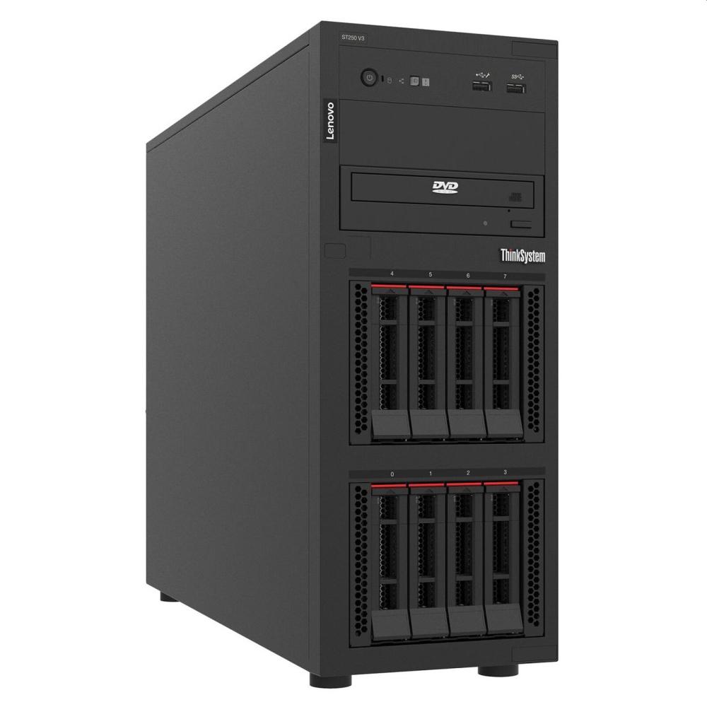 Lenovo ThinkSystem ST250 V3, Xeon E-2468 (8C 2.6GHz 16MB Cache/65W), 1x32GB, O/B, 2.5" HS (8), 5350-8i, No PS, XCC2 Platinum, No DVD | JAR Computers Lenovo ThinkSystem ST250 V3, Xeon E-2468 (8C 2.6GHz 16MB Cache/65W), 1x32GB, O/B, 2.5" HS (8), 5350-8i, No PS, XCC2 Platinum, No DVD