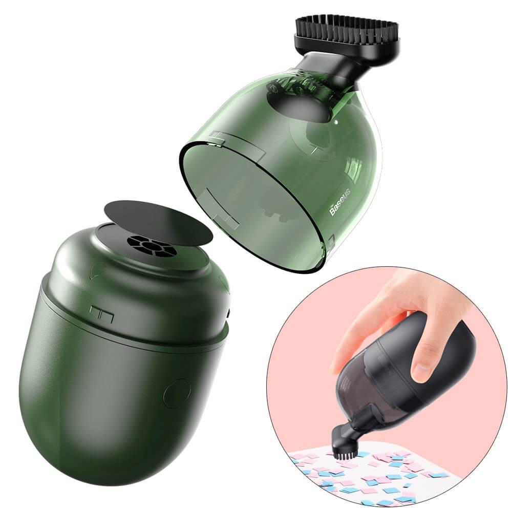 Малка прахосмукачка с вградена презареждаема батерия - Baseus C2 Desktop Capsule Vacuum Cleaner (CRXCQC2-06) (зелен) | JAR Computers Малка прахосмукачка с вградена презареждаема батерия - Baseus C2 Desktop Capsule Vacuum Cleaner (CRXCQC2-06) (зелен)