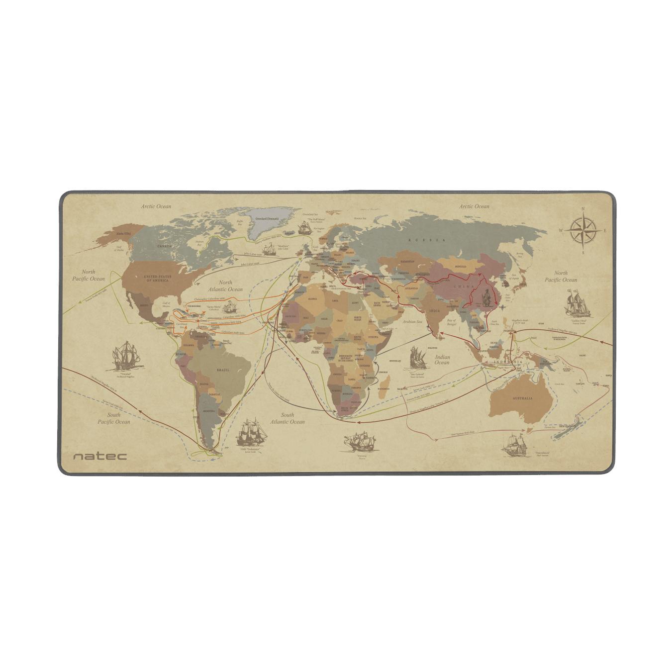 NATEC Discoveries Maxi Mouse Pad World Map 800x400mm (NPO-1457) (NTCNPO-1457)
