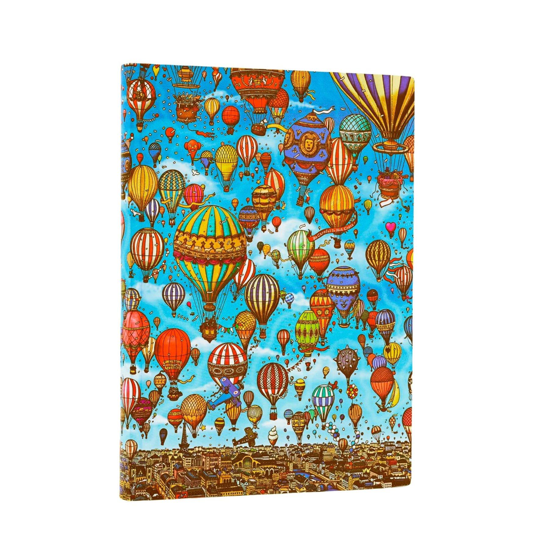 Paperblanks Тефтер Balloon Festival, Midi, широки редове, мека корица, 88 листа