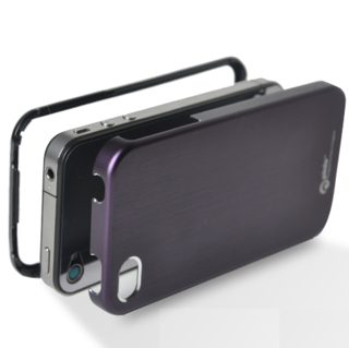 Алуминиев кейс за iPhone 4/4S - Pinlo United Limited Edition (лилав) | JAR Computers Алуминиев кейс за iPhone 4/4S - Pinlo United Limited Edition (лилав)