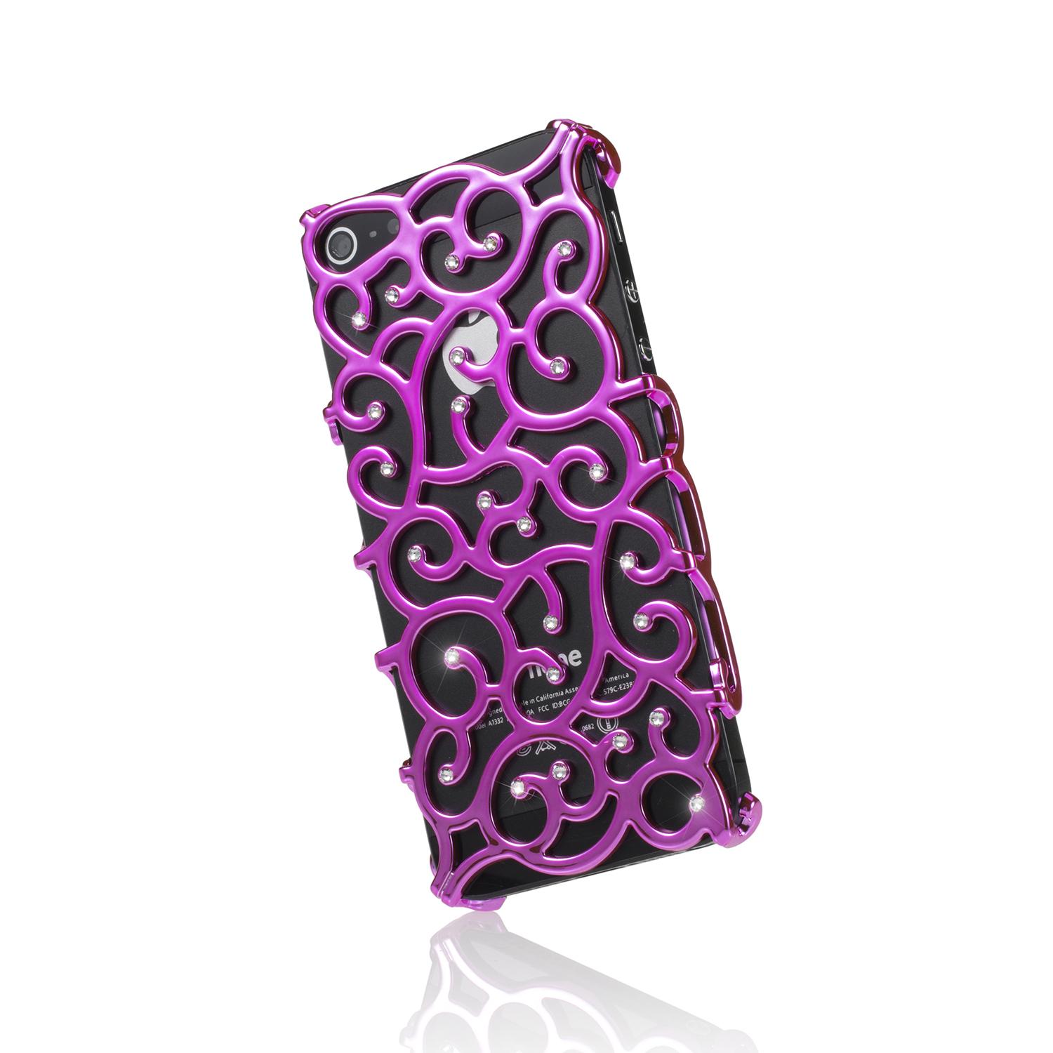 Поликарбонатов кейс за iPhone 5, iPhone 5S, iPhone SE (с кристали на Сваровски) - Diamond Cover Crystal Bling Case (розов) | JAR Computers Поликарбонатов кейс за iPhone 5, iPhone 5S, iPhone SE (с кристали на Сваровски) - Diamond Cover Crystal Bling Case (розов)