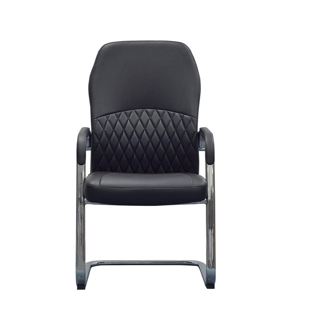 Посетителски стол RFG CRONO M, екокожа, до 150 kg, черен