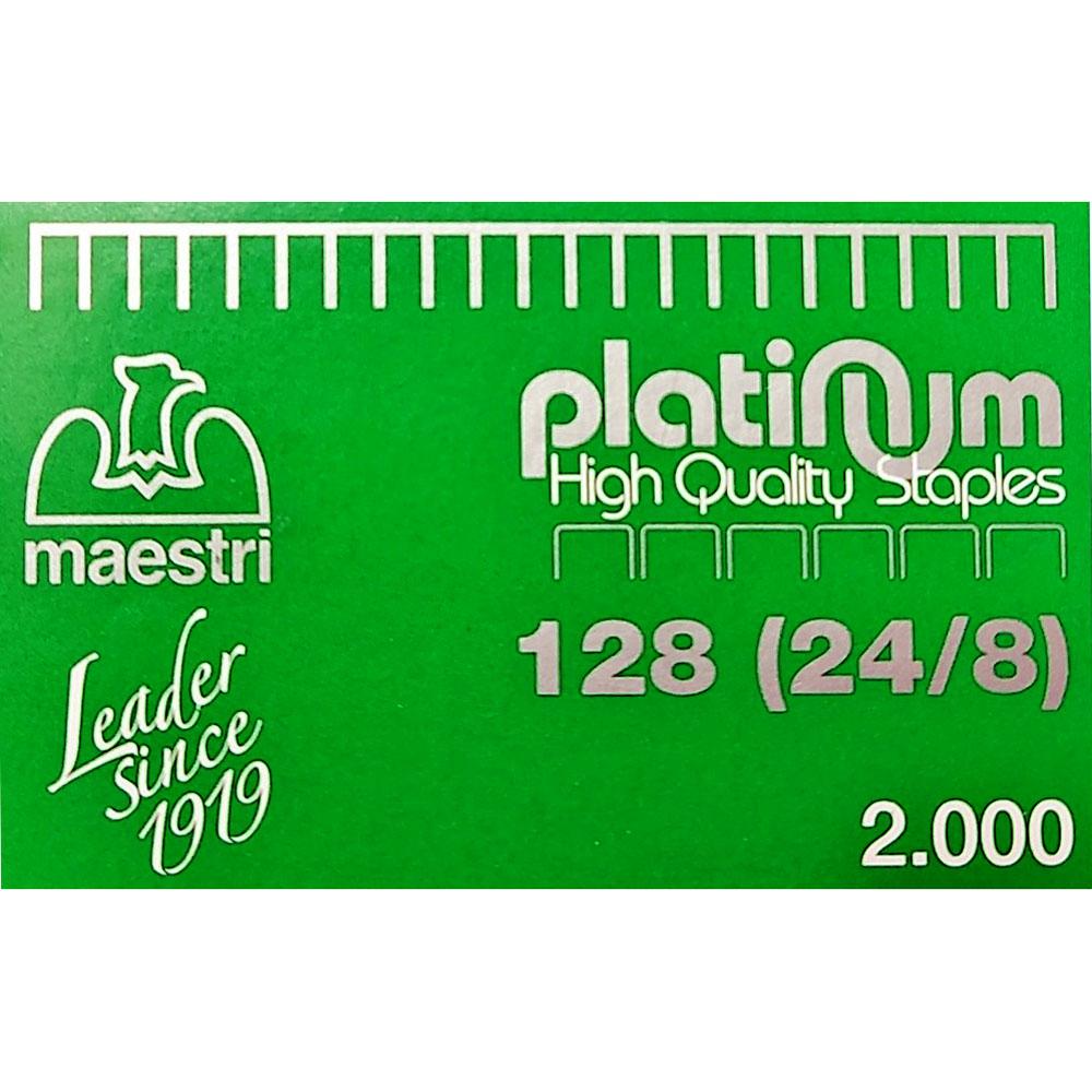 Roma Maestri Staple Wire 128 Platinum 2000pcs (1003651) (ROM1003651)