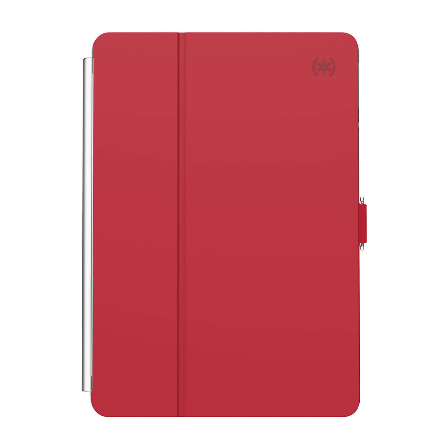 Speck Balance Folio Case - текстилен калъф и поставка за iPad 9 (2021), iPad 8 (2020), iPad 7 (2019) (червен-прозрачен)