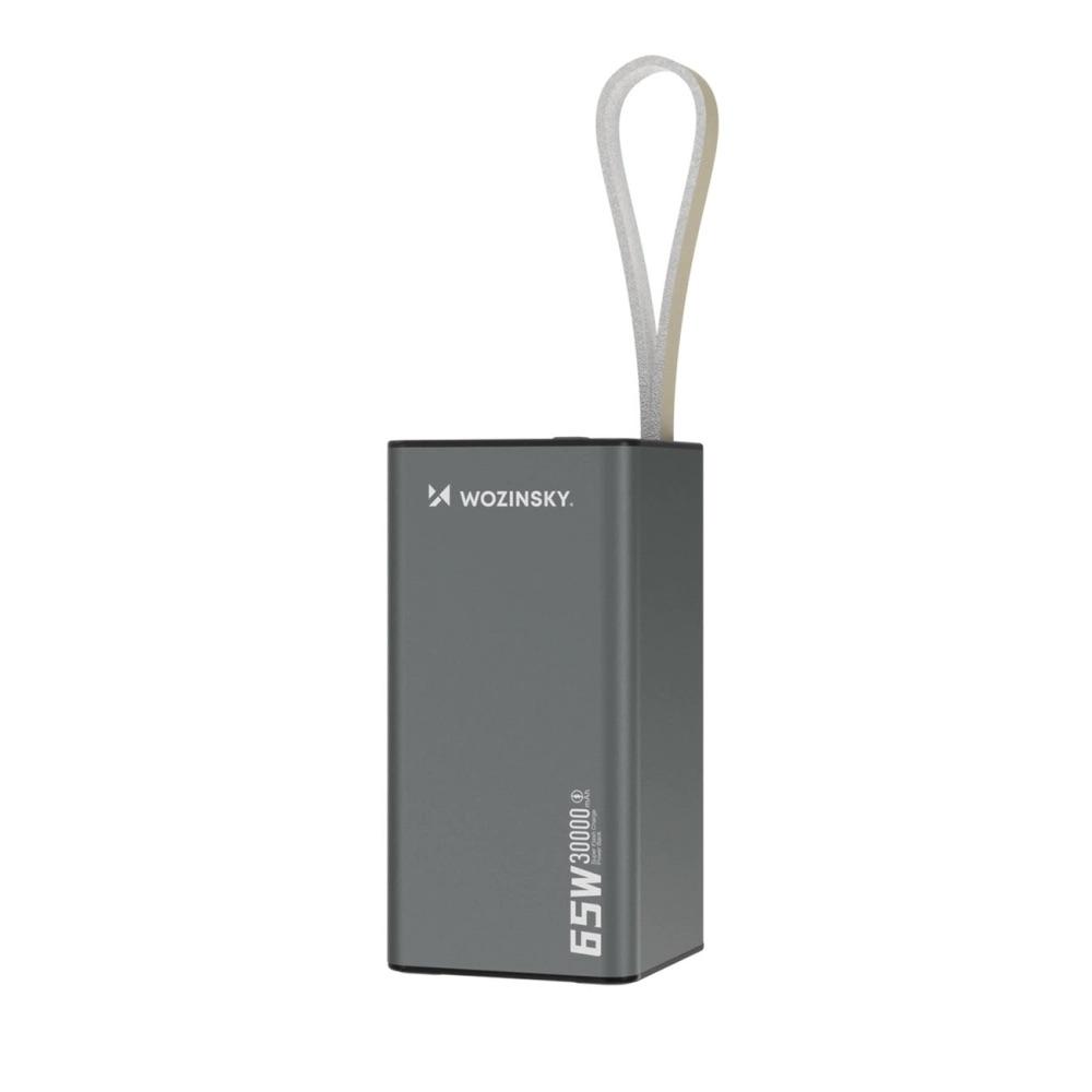 Външна батерия с 1xUSB-A, 2xUSB-C и технология за бързо зареждане - Wozinsky K65 Plus Power Bank 30000 mAh 65W (тъмносив) | JAR Computers Външна батерия с 1xUSB-A, 2xUSB-C и технология за бързо зареждане - Wozinsky K65 Plus Power Bank 30000 mAh 65W (тъмносив)