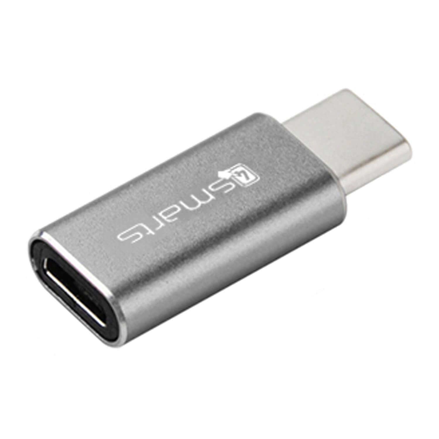 4smarts microUSB to USB-C Adapter - microUSB адаптер за устройства с USB-C порт (bulk) | JAR Computers 4smarts microUSB to USB-C Adapter - microUSB адаптер за устройства с USB-C порт (bulk)
