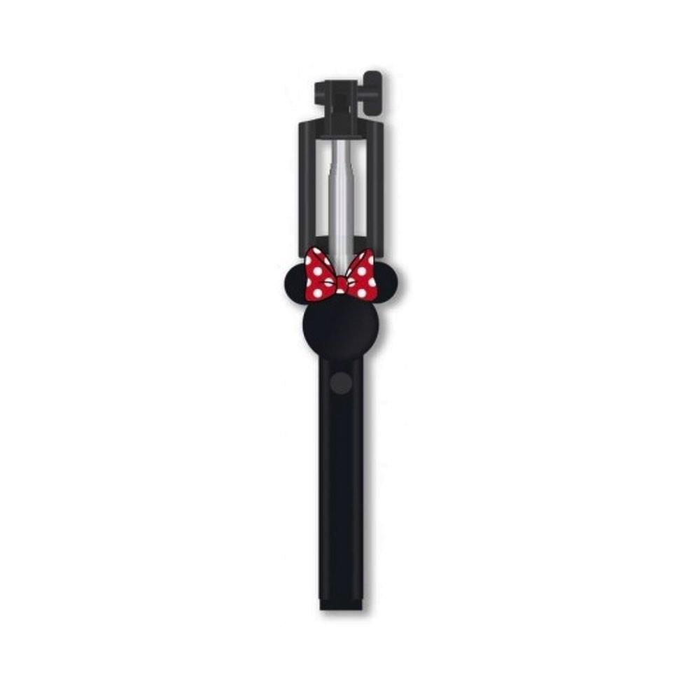 Disney Minnie Bluetooth Folding Selfie Stick - портативен разтегаем безжичен селфи стик за мобилни телефони (черен)