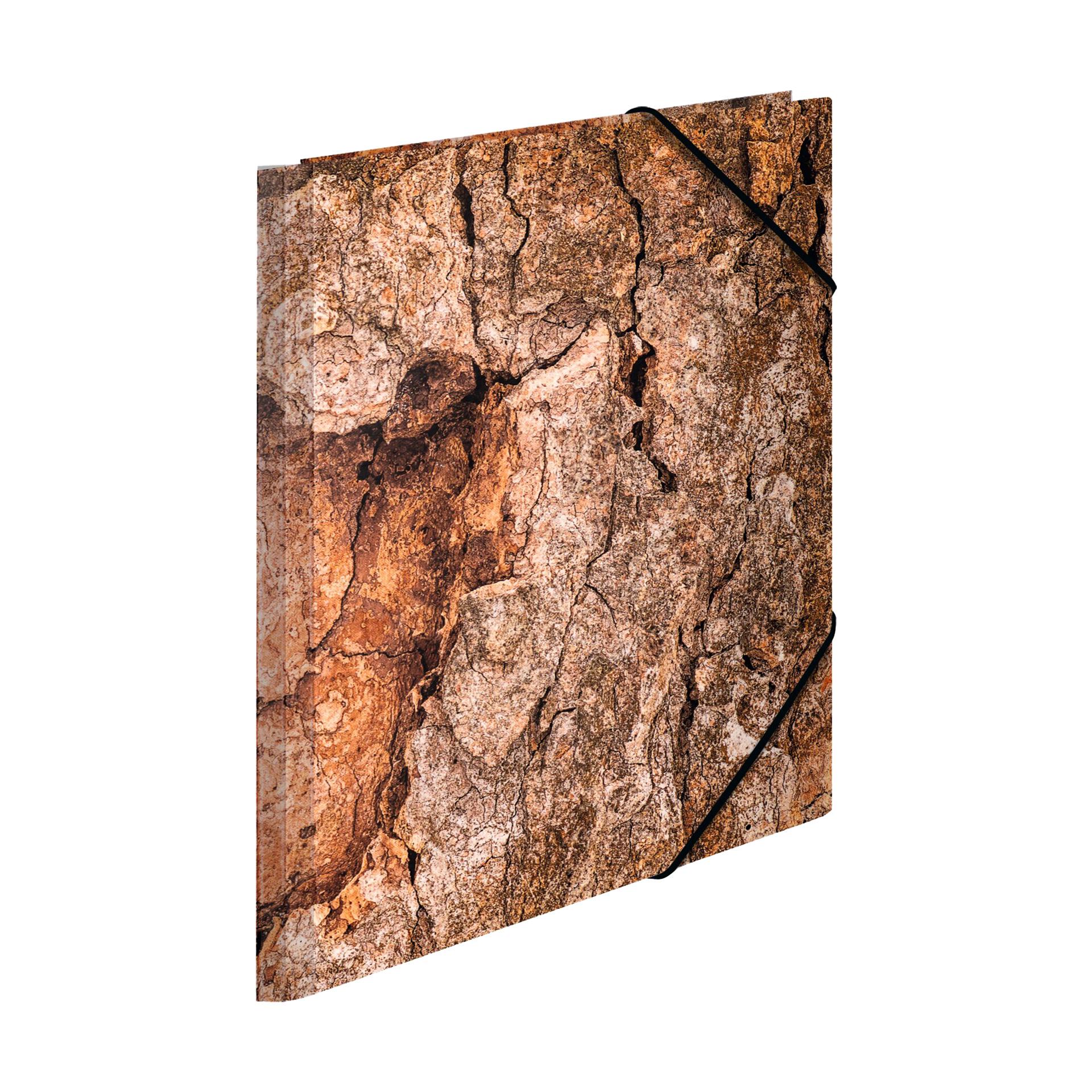 Herma Папка Nature, картонена, с ластик, A4, дърво