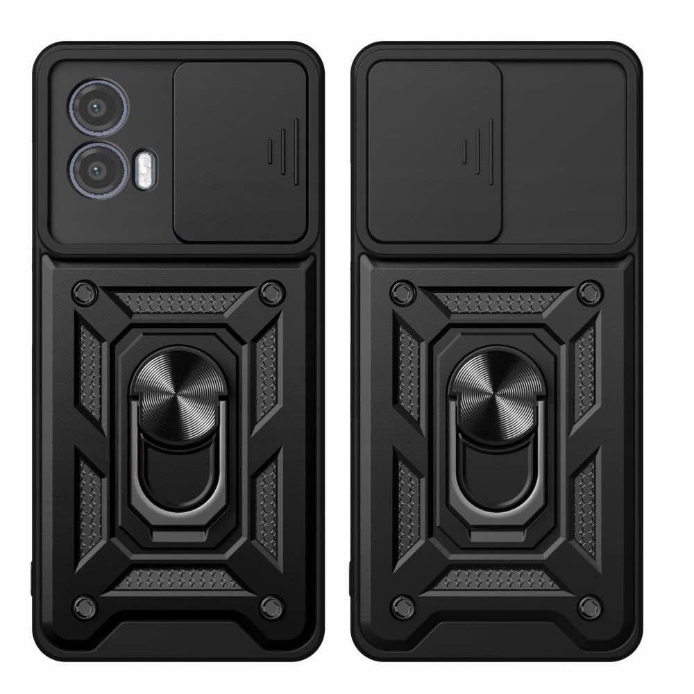 Хибриден удароустойчив кейс с пръстен против изпускане за Motorola Moto G53 5G - Tech-Protect CamShield Pro Hard Case (черен) | JAR Computers Хибриден удароустойчив кейс с пръстен против изпускане за Motorola Moto G53 5G - Tech-Protect CamShield Pro Hard Case (черен)