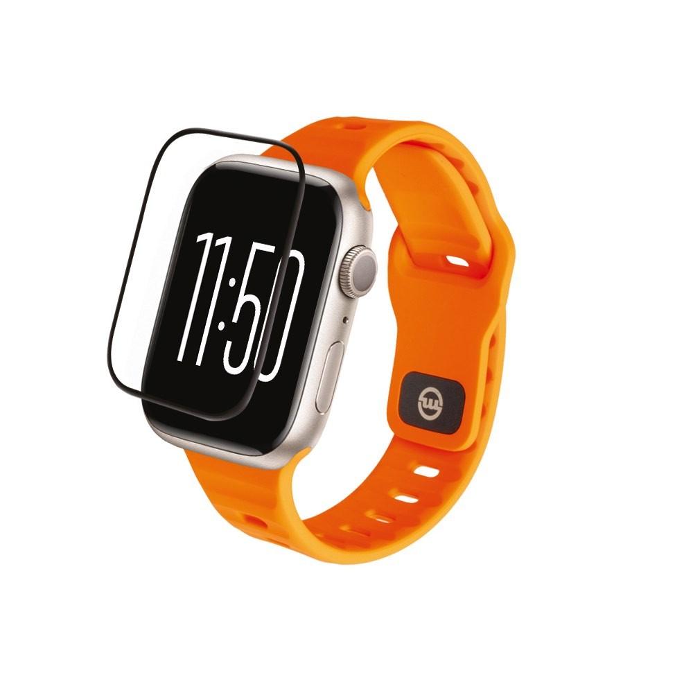 Хибридно защитно покритие с извити ръбове за целия дисплей на Apple Watch 45мм - Mobile Origin Screen Guard Hybrid Glass Protector (черен-прозрачен) | JAR Computers Хибридно защитно покритие с извити ръбове за целия дисплей на Apple Watch 45мм - Mobile Origin Screen Guard Hybrid Glass Protector (черен-прозрачен)